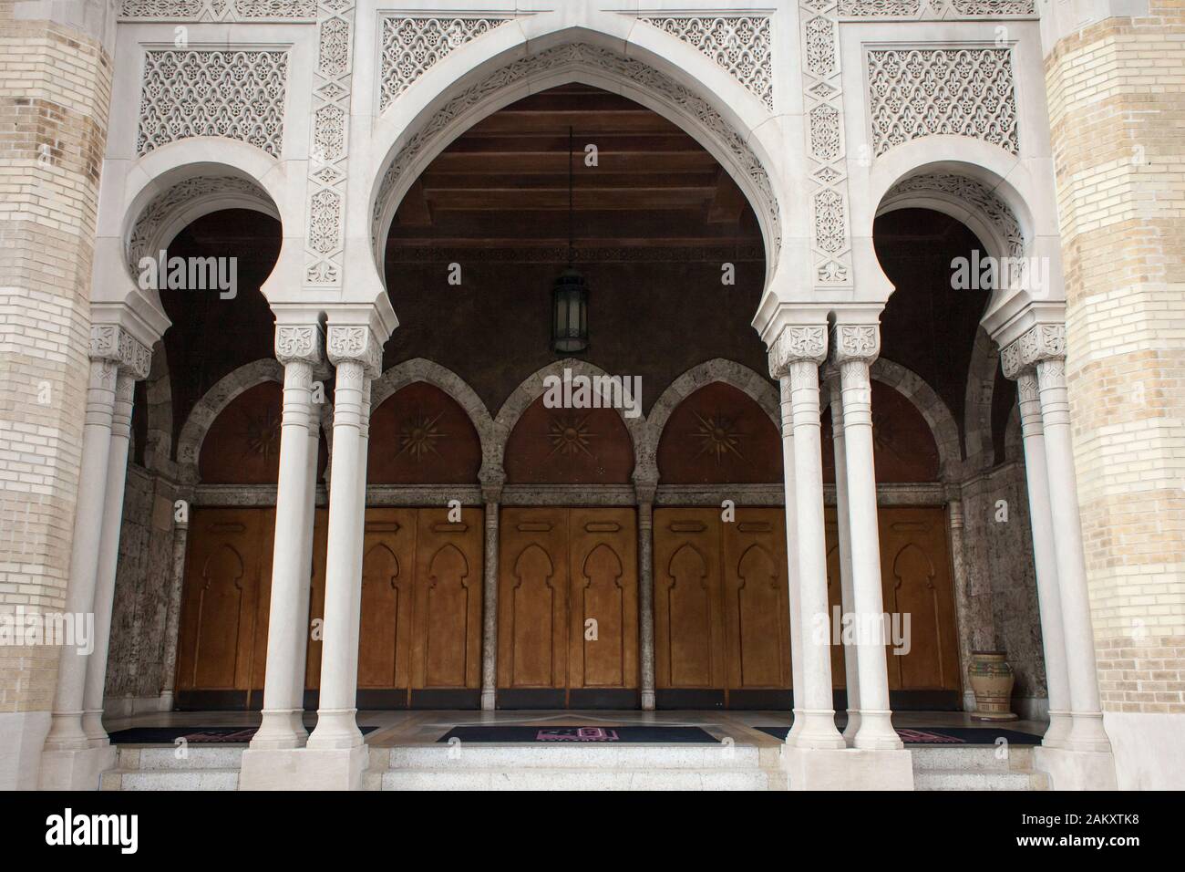 Partie de la façade latérale de style oriental du Fox Theatre, Atlanta, Georgia, USA Banque D'Images