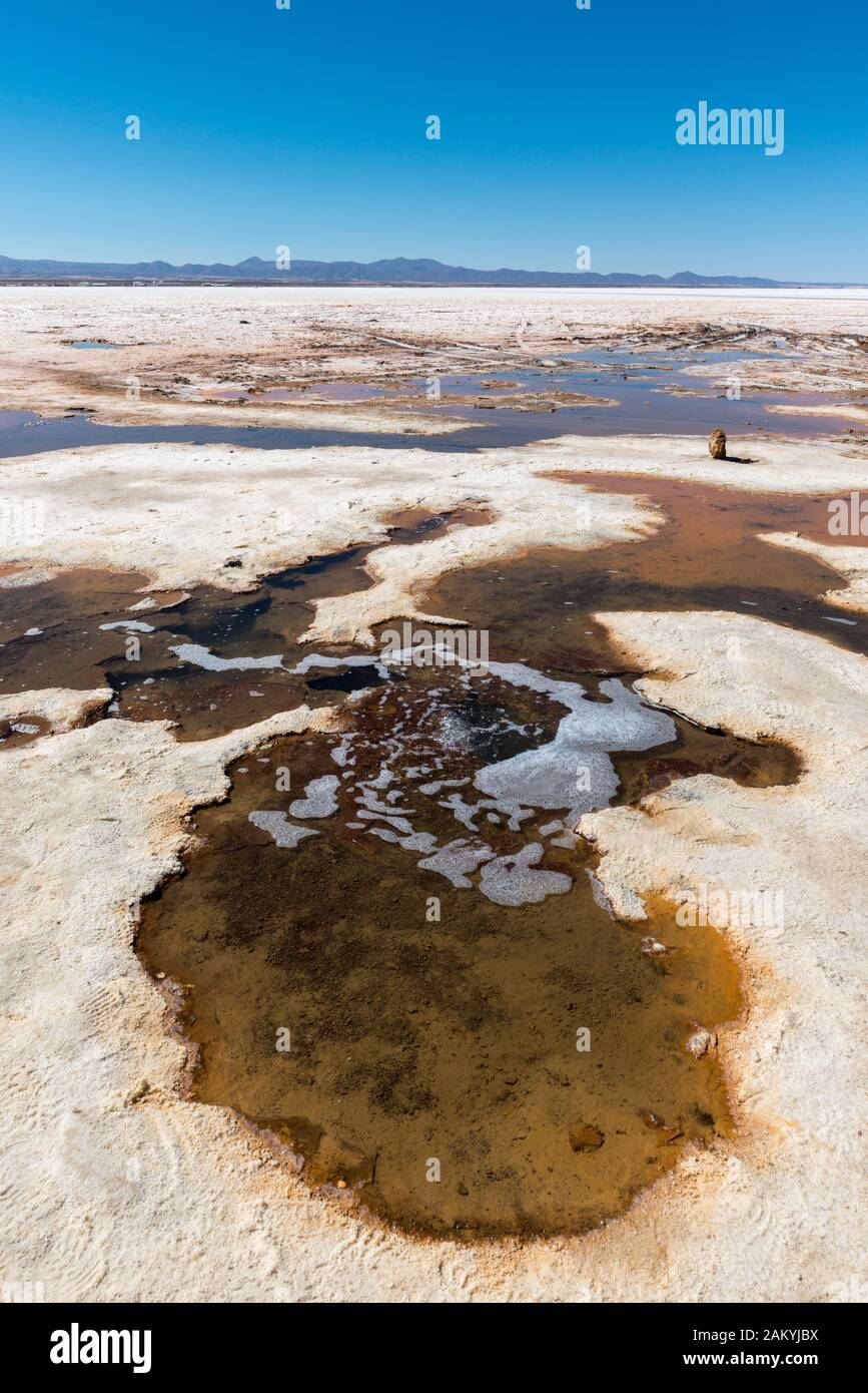 Le plus grand saltlake du monde Salar de Uyuni, Département Potosi, Sud-Ouest de la Bolivie, Amérique latine Banque D'Images