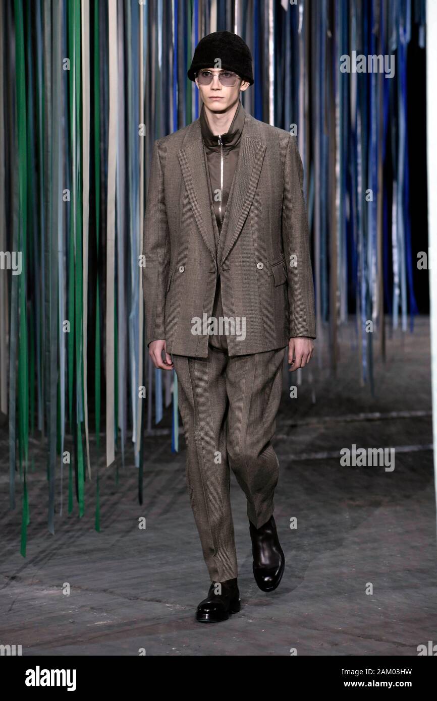 Milan, Italie. 10 janvier, 2020. Milan Fashion week, Les Hommes Automne Hiver. 2020 2021 Milan, mode masculine Automne Hiver 2020. Ermenegildo Zegna sur la photo : Crédit photo : modèle indépendant Agence/Alamy Live News Banque D'Images