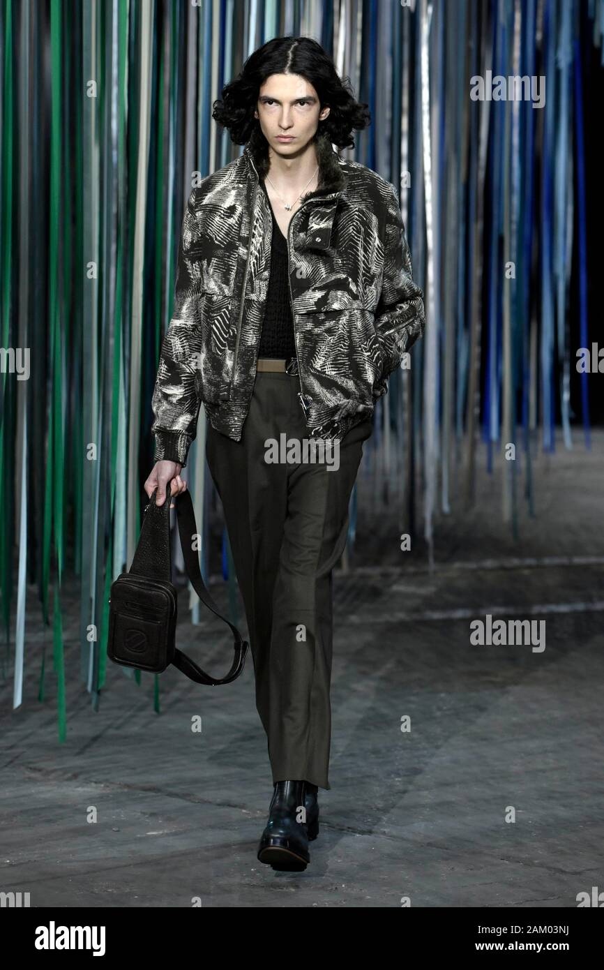 Milan, Italie. 10 janvier, 2020. Milan Fashion week, Les Hommes Automne Hiver. 2020 2021 Milan, mode masculine Automne Hiver 2020. Ermenegildo Zegna sur la photo : Crédit photo : modèle indépendant Agence/Alamy Live News Banque D'Images