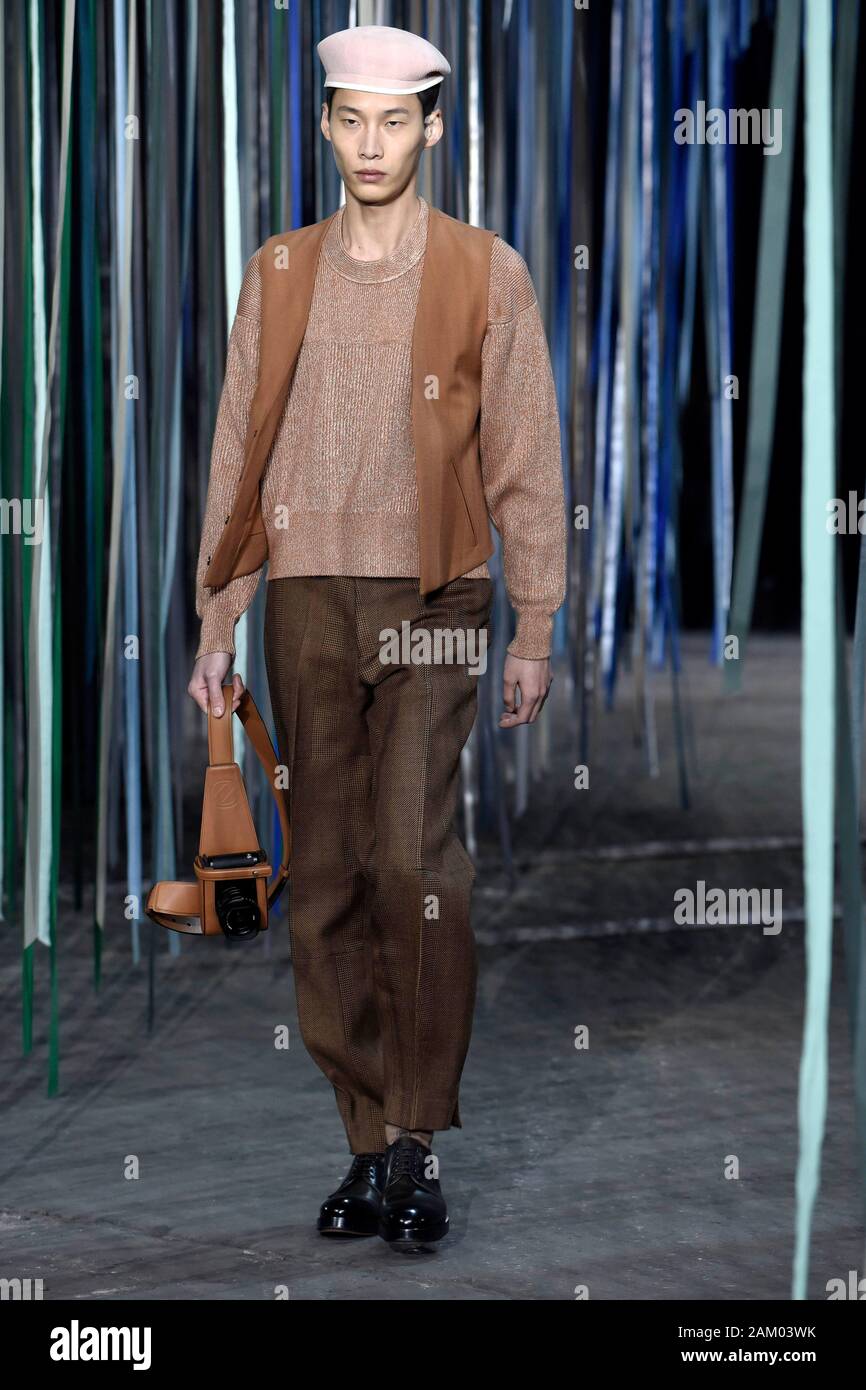 Milan, Italie. 10 janvier, 2020. Milan Fashion week, Les Hommes Automne Hiver. 2020 2021 Milan, mode masculine Automne Hiver 2020. Ermenegildo Zegna sur la photo : Crédit photo : modèle indépendant Agence/Alamy Live News Banque D'Images