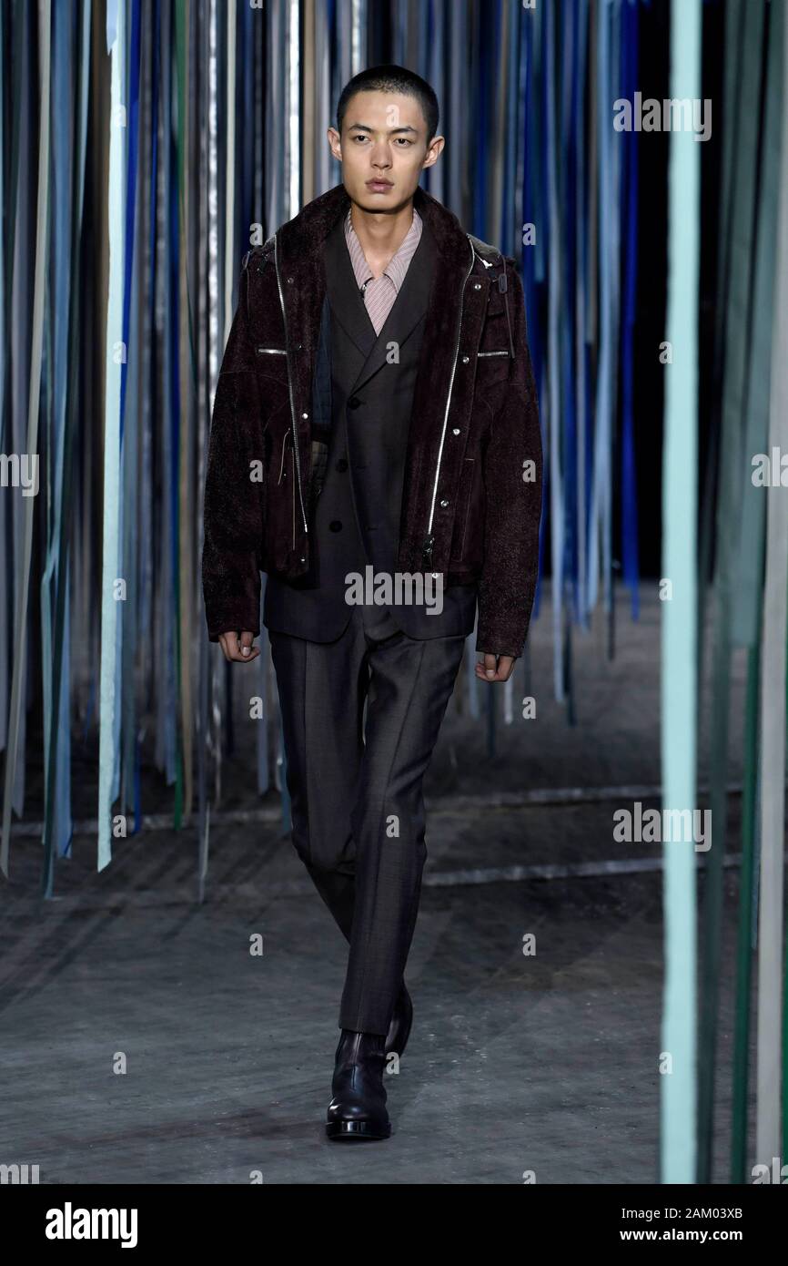 Milan, Italie. 10 janvier, 2020. Milan Fashion week, Les Hommes Automne Hiver. 2020 2021 Milan, mode masculine Automne Hiver 2020. Ermenegildo Zegna sur la photo : Crédit photo : modèle indépendant Agence/Alamy Live News Banque D'Images