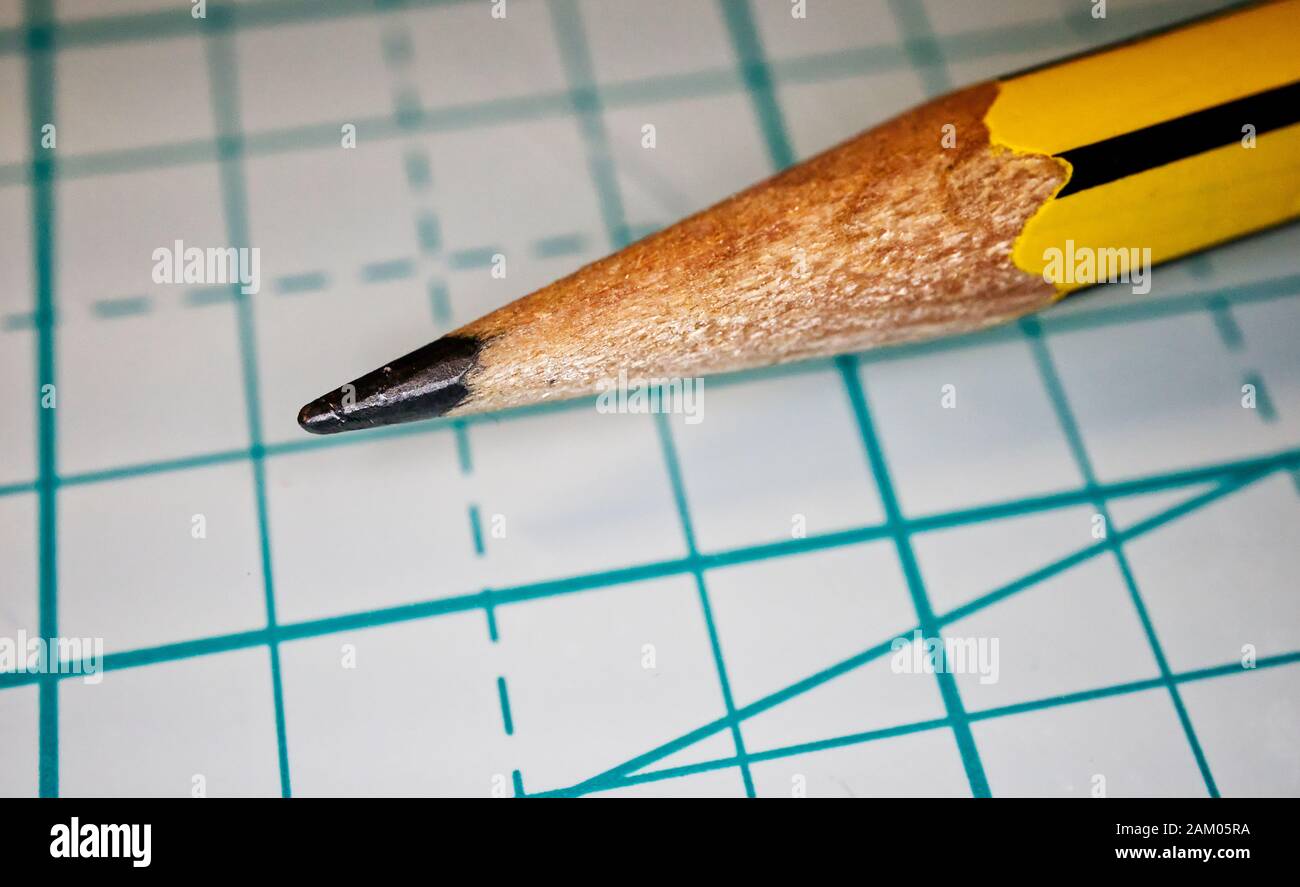 Image macro d'une pointe d'un crayon de dessin Banque D'Images