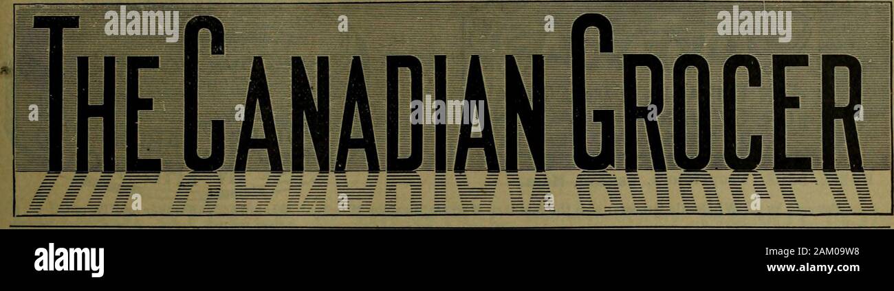 Canadian Grocer Juillet-décembre 1898 . En vente par tous les épiciers en gros au Canada. GILLARD &CO. .  £" Londres, Angleterre Ce journal a la plus grande et la plus grande diffusion payée adver-patronage de la publicité de tout papier d'épicerie en Amérique. Nous le prouver.. Tome XII. (Publié chaque semaine) TORONTO ET MONTRÉAL, le 19 août 1898. (S2.00 par année) n° 33 LES ÉCHECS ET LES ÉCHECS. Par la poussette. Parfois, un marchand au détail failand rendez des pièces provenant de causes qui hecould pas surmonter. Souvent, somedealers dans la même ligne avec deux fois la capi-tal et trois fois le businessability indigènes va ouvrir une place ne Banque D'Images