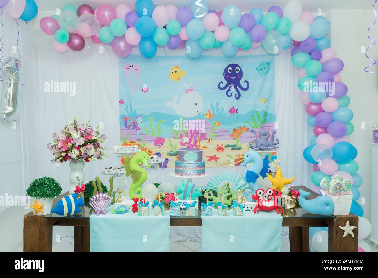 SoLLek 12 PCS Animaux Marins Décoration De Gâteau, Monde Sous-marin Cake Toppers, Décoration Gâteau Thème Océan, Thème Océan Fête D'anniversaire Topper, Fournitures De Fête Pour Enfants