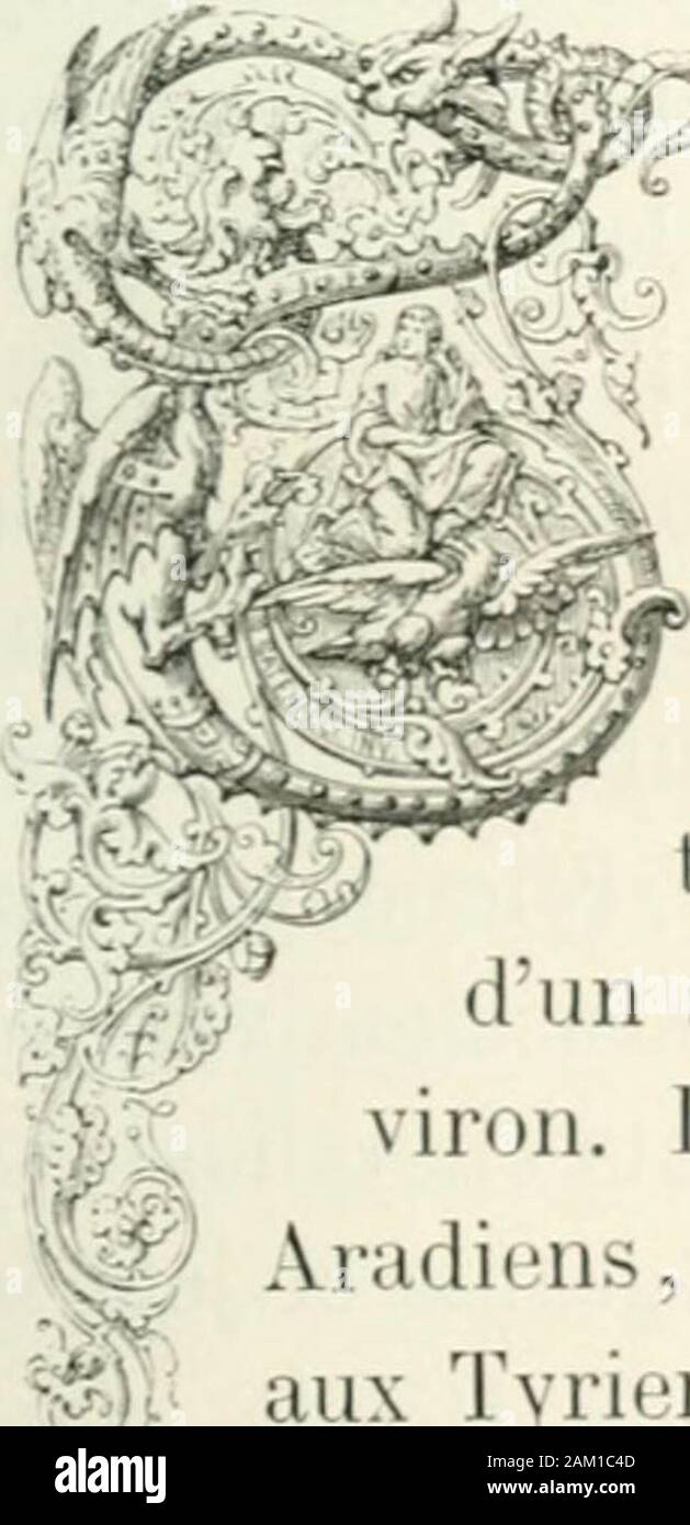 La Terre-Sainte ; voyage dans l'Arabie Pétrée, la Judée, la Samarie, la Galilée et la Syrie . À, des ermites habitent d&155;cavernes isolées, les appliqués derrière la porte la plus éloignée… à la prièreet au travail des mains. Quelques pins végétant entreles lentes du rocher leur donnent de lombre en étéet du bois en hiver ; la source qui coule au fond de Lavallée leur offre pour boisson ses eaux limpides ; lesfruits de quelques arbres, des légumes quils cultiventet des herbes sauvages composent leur nourriture. .Jepuis dire que nulle part je l'aui rencontré dhommesplus heureux. Javoue que jai quitté avec regret Saint-Antoine Banque D'Images