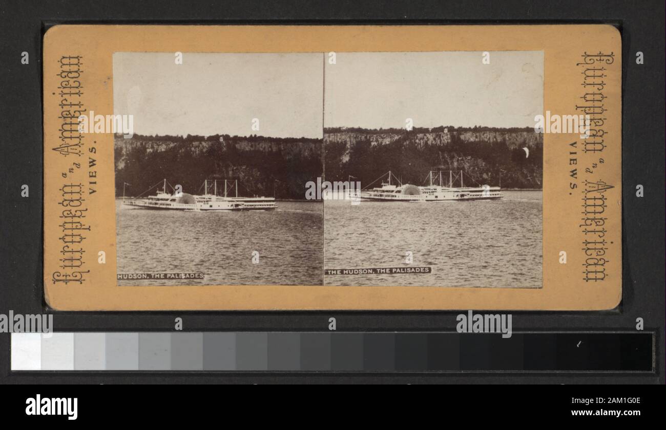 L'Hudson, la palissade comprend des vues par E. & H.T. Anthony, G.G. Rockwood, H.S. Wyer et d'autres photographes et éditeurs. Portraits de plein air. Robert Dennis Collection de vues stéréoscopiques. Vues des palissades dans la rive ouest de la rivière Hudson à New York et dans le New Jersey, y compris une vue sur les falaises, la rivière et le trafic, visiteurs, une vue lointaine de Yonkers à partir de la palissade et les pique-niqueurs à Ft. Lee. ; l'Hudson, les palissades. Banque D'Images