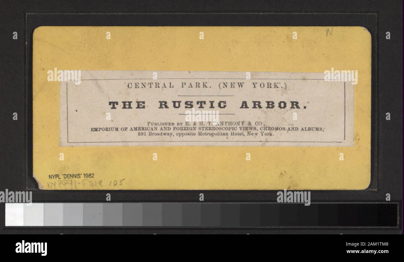 Le Rustique Arbor classés sans égard à titre de la série. Comprend dix points de vue colorés à la main. Comprend les points de vue des diverses séries : paysages américains, Central Park, New York), cuisine américaine, vue sur Central Park, New York), Anthony's des vues stéréoscopiques, Central Park, Central Park vue. Robert Dennis Collection de vues stéréoscopiques. Certains points de vue ont un timbre apposé. Titre conçu par cataloger. Elles sont numérotées 2 (6217), 4, 5, 8-10, 18, 28, 251, 560, 562, 563, 567, 1110, 1165-1167, 1883, 3709, 3710, 3713, 3718, 3719, 3723-3725, 4114, 4754, 4759, 4784, 4788, 4791, 4792, 4803, 4804, 5097, 5105, 5348, Banque D'Images