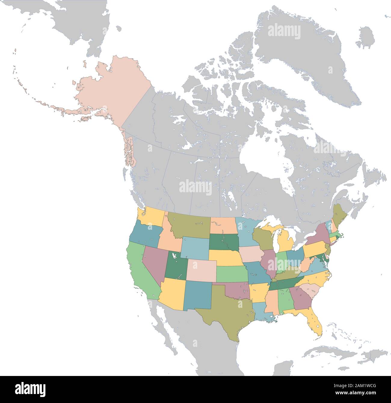 Illustration carte des États-Unis d'Amérique Illustration de Vecteur