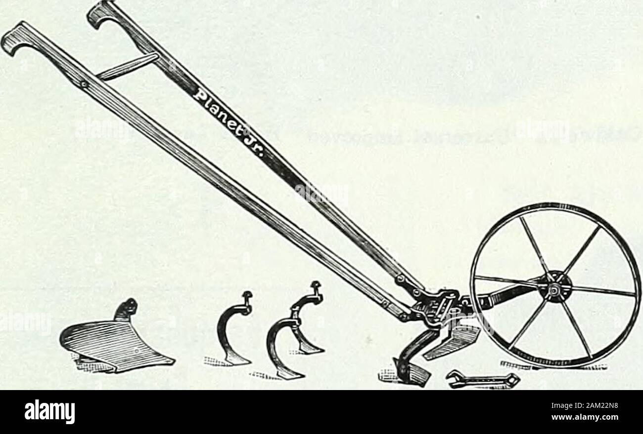 Farquhar's garden : annuel 1922 . L'ard. Prix, complet, 19,00 $. N° 4. D. HILL COMBINÉS ET PERCER SEEDER. Seeder seulement. 15,0 $ J. N° 14. Chambre DOUBLE ET SIMPLE DISQUE DE ROUE, HOE-CULTI VATOR et labourer. Équipement : un ensemble de disque des houes, des charrues une paire, une paire 3-prongcultivator les dents, deux élévateurs de feuilles. Prix, 15 $. N° 25. HILL ET COMBINÉ Semoir Semoir, DOUBLEAND seule roue dentelée, cultivateur et charrue. Équipement : une paire de 6-pouces houes, quatre dents cultivateur, onepair charrues, deux gardes de la feuille, un marqueur. Prix, complet, $22.50 No 12. Roue DOUBLE HOE. Équipement : une paire de 6-pouces houes, deux paires de ho Banque D'Images