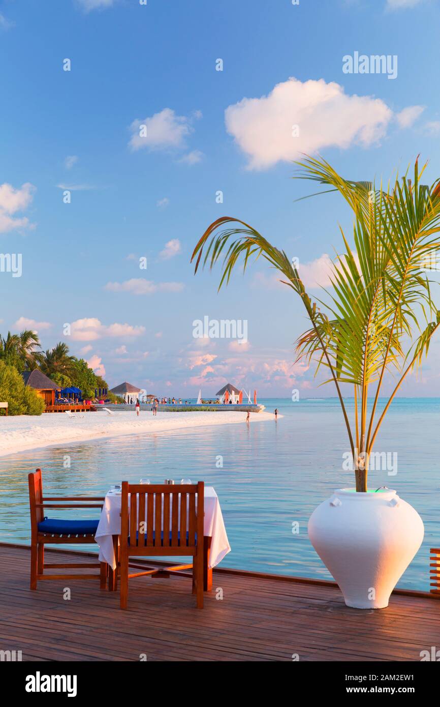 Beach garden and Spa Resort, South Male Atoll, Maldives, Atoll de Kaafu Banque D'Images