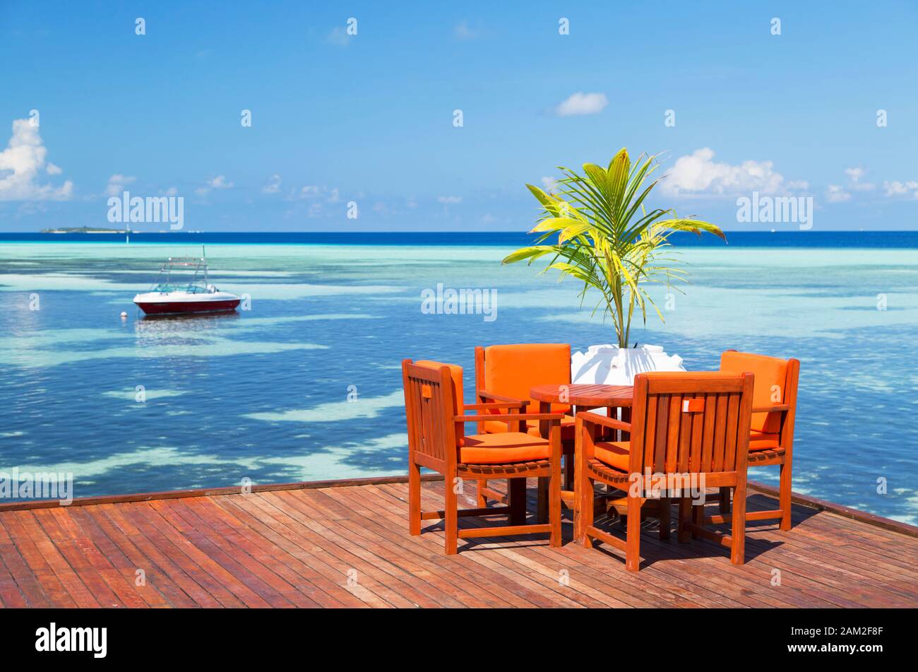 Beach garden and Spa Resort, South Male Atoll, Maldives, Atoll de Kaafu Banque D'Images