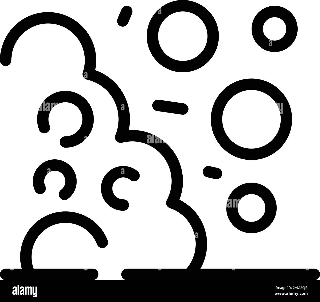 Icône d'effondrement de la chute de roche, style de contour Illustration de Vecteur