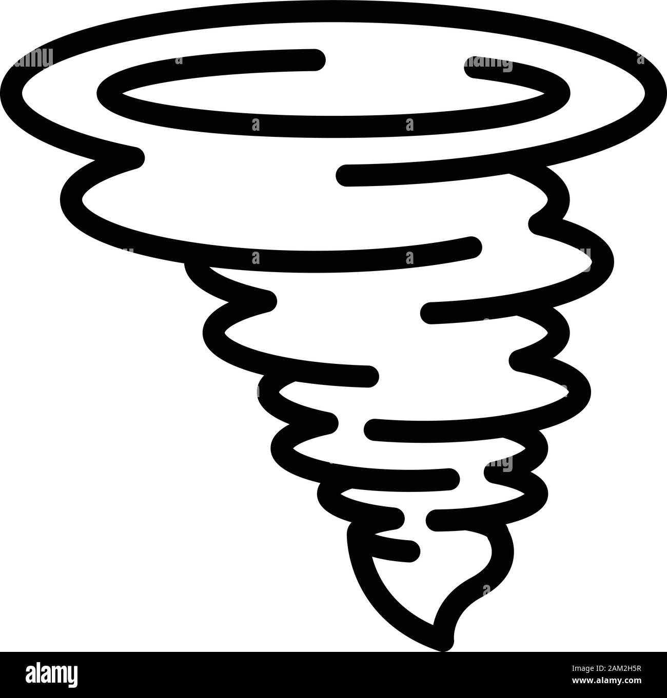 Icône de tornade catastrophe, style de contour Illustration de Vecteur