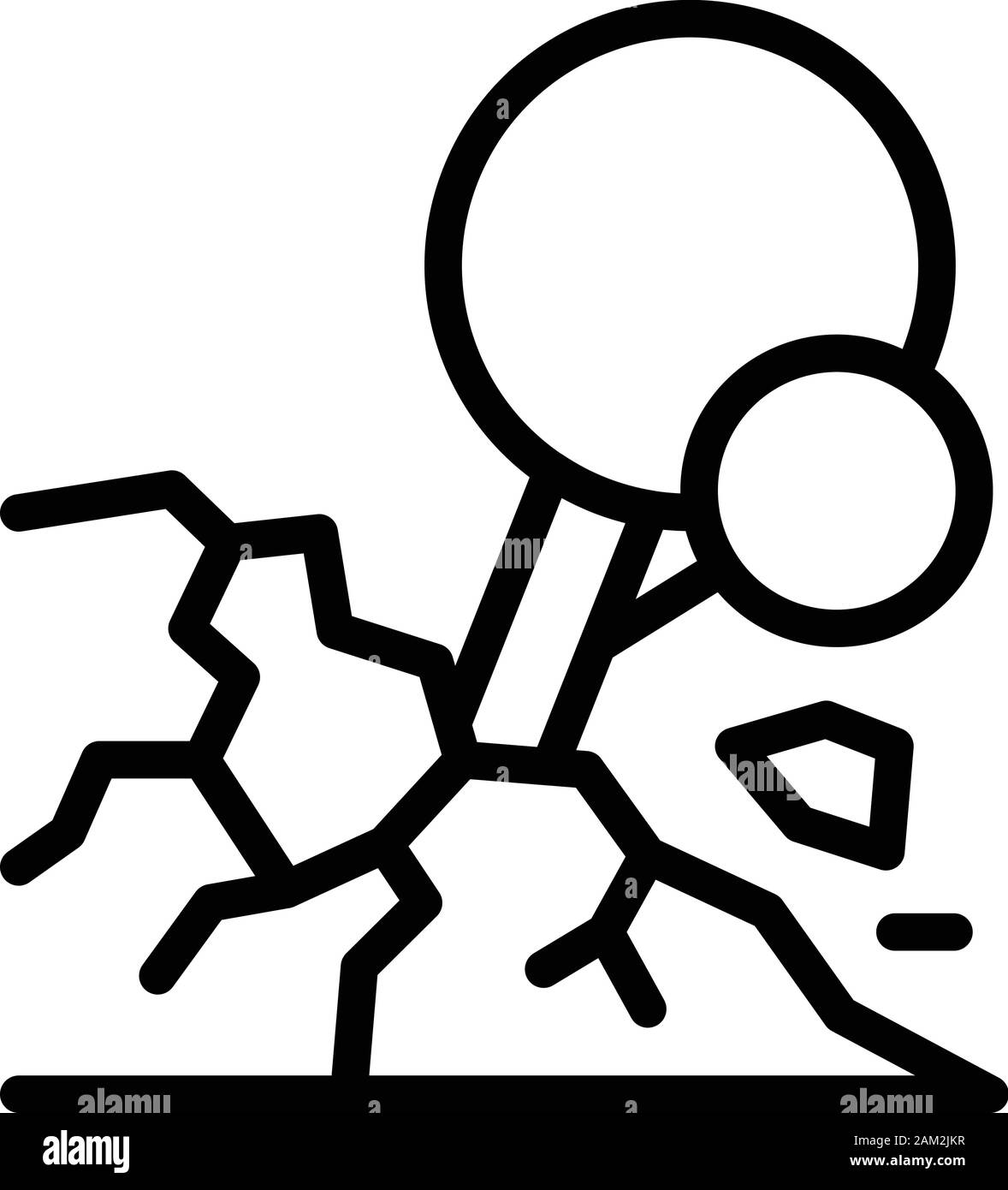 Icône de la diapositive en forme de fond d'arbre, style de contour Illustration de Vecteur