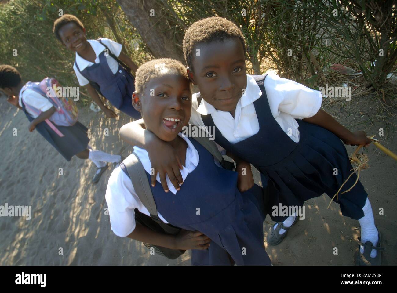 Mwandi, Zambie, Afrique. Banque D'Images