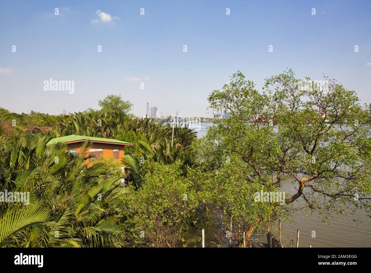 Bang Kachao est un espace vert à Samut Prakan Province près du centre de Bangkok, juste de l'autre côté de la rivière Chao Phraya. Banque D'Images