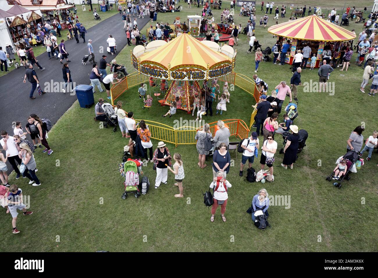 Vue depuis la grande roue au salon du comté d'Ipswich, suffolk uk Banque D'Images