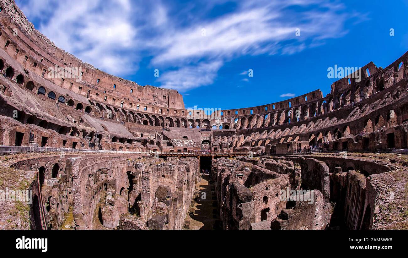 Paysage urbain coloré et étonnant de Rome, en Italie Banque D'Images