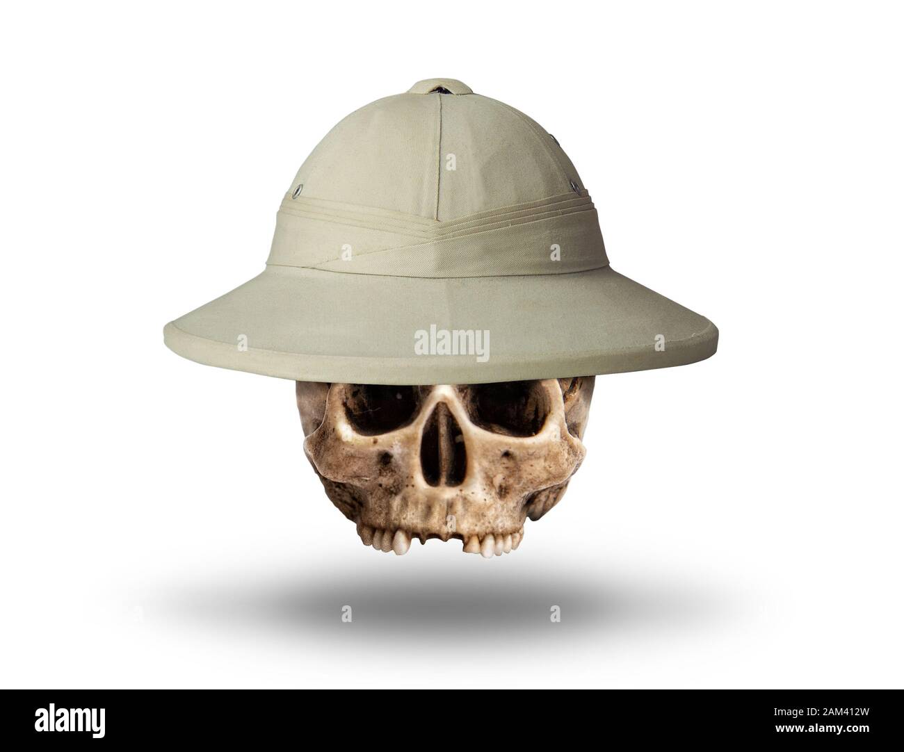 Liège crâne hat Banque D'Images