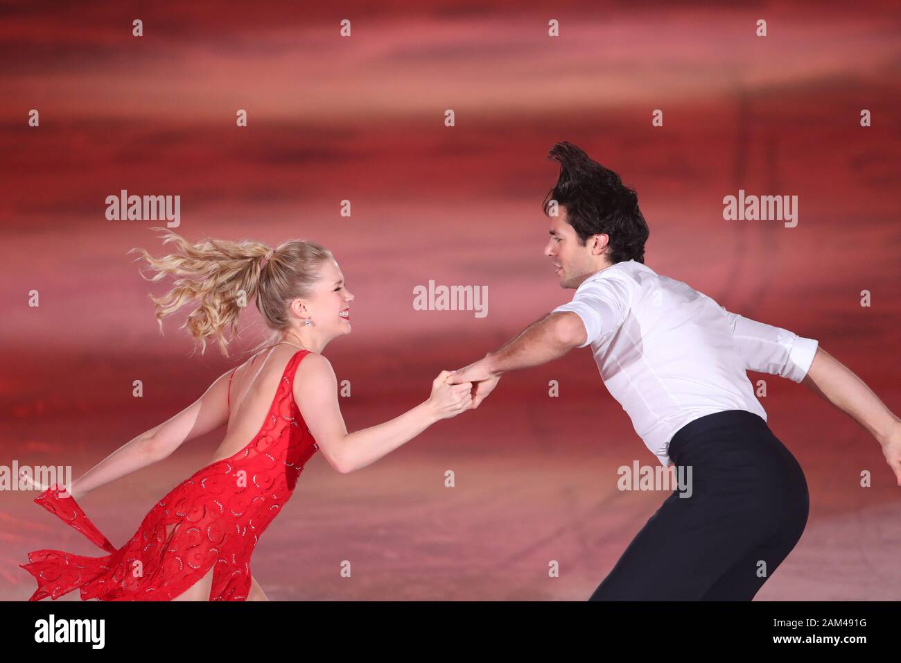 Kaitlyn Weaver et Andrew Poje, 10 janvier 2020 - Patinage Artistique : 2020 Explosion à glace Shinyokohama Skate Centre, Kanagawa, Japon. (Photo par Yohei Osada/AFLO SPORT) Banque D'Images