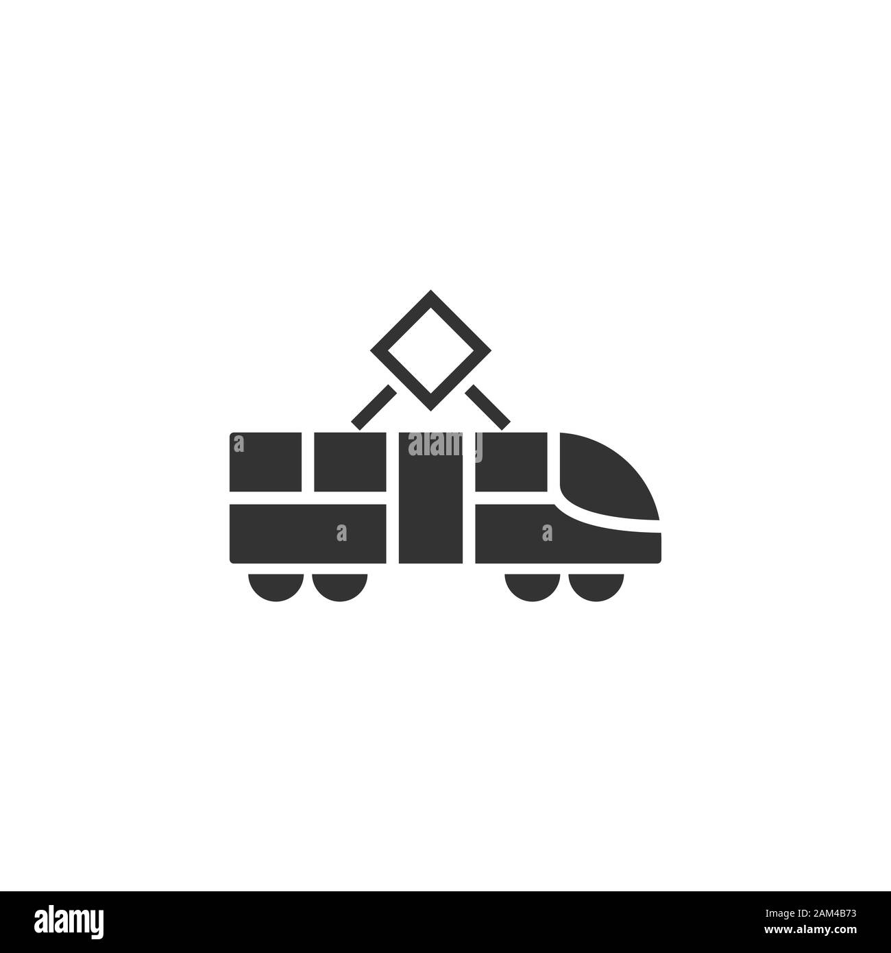 L'icône de métro dans le style. Métro Train vector illustration on white background isolés. Fret ferroviaire concept d'entreprise. Illustration de Vecteur