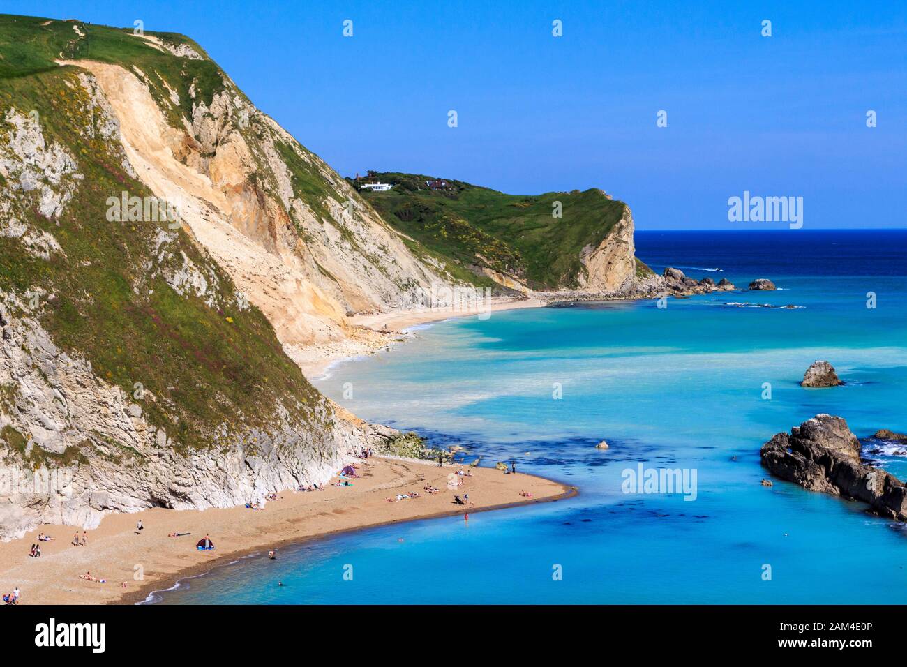 man o war bay, près de la crique de lullworth, côte jurassique, côte sud de l'angleterre, dorset, royaume-uni, gb Banque D'Images