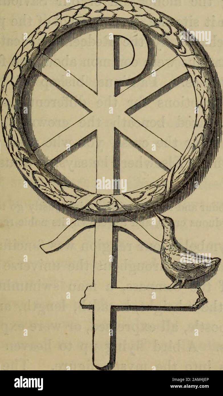 L'église dans les catacombes : une description de l'église primitive de Rome : illustrée par sa demeure sépulcrale . , D'un seculardescription purement, indiquent seulement le commerce de la personne décédée:et les autres représentent les noms propres. De première classe, la croix, comme le plus metwith généralement, les revendications de notre prochaine étude. Il serait difficile de trouver un plus completerevolution de sentiment parmi l'humanité, qu'thatwhich a eu lieu concernant l'instrumentof crucifixion : une fois l'objet d'horreur et un * Mabillon, Museum italicum, Vol I, p. 137. Dans les catacombes. 161 symbole de honte Banque D'Images