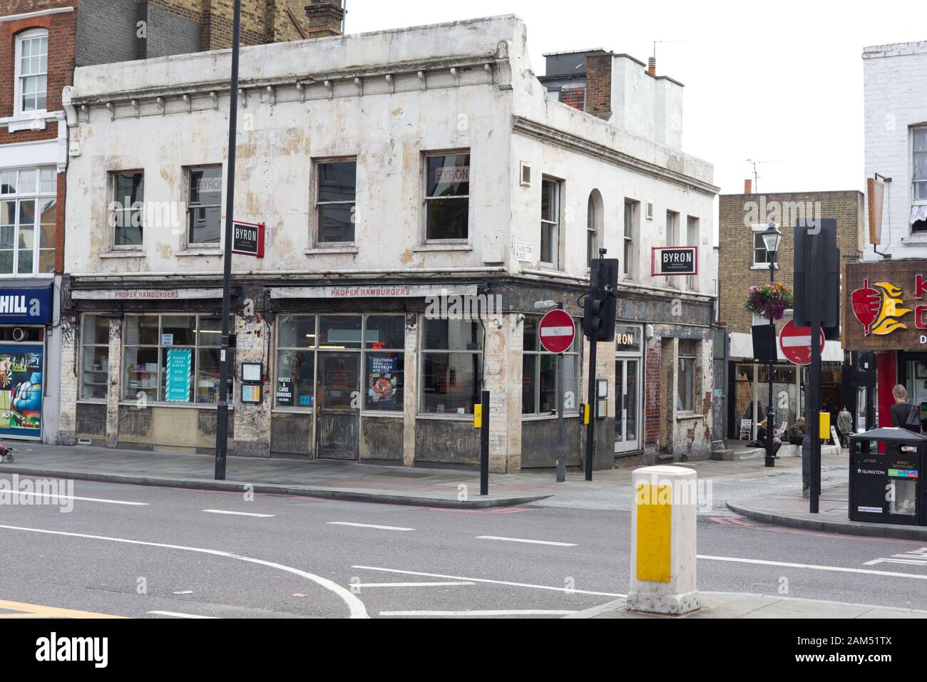 Descendez Burger Bar, byron, Charlton Street, Londres Banque D'Images