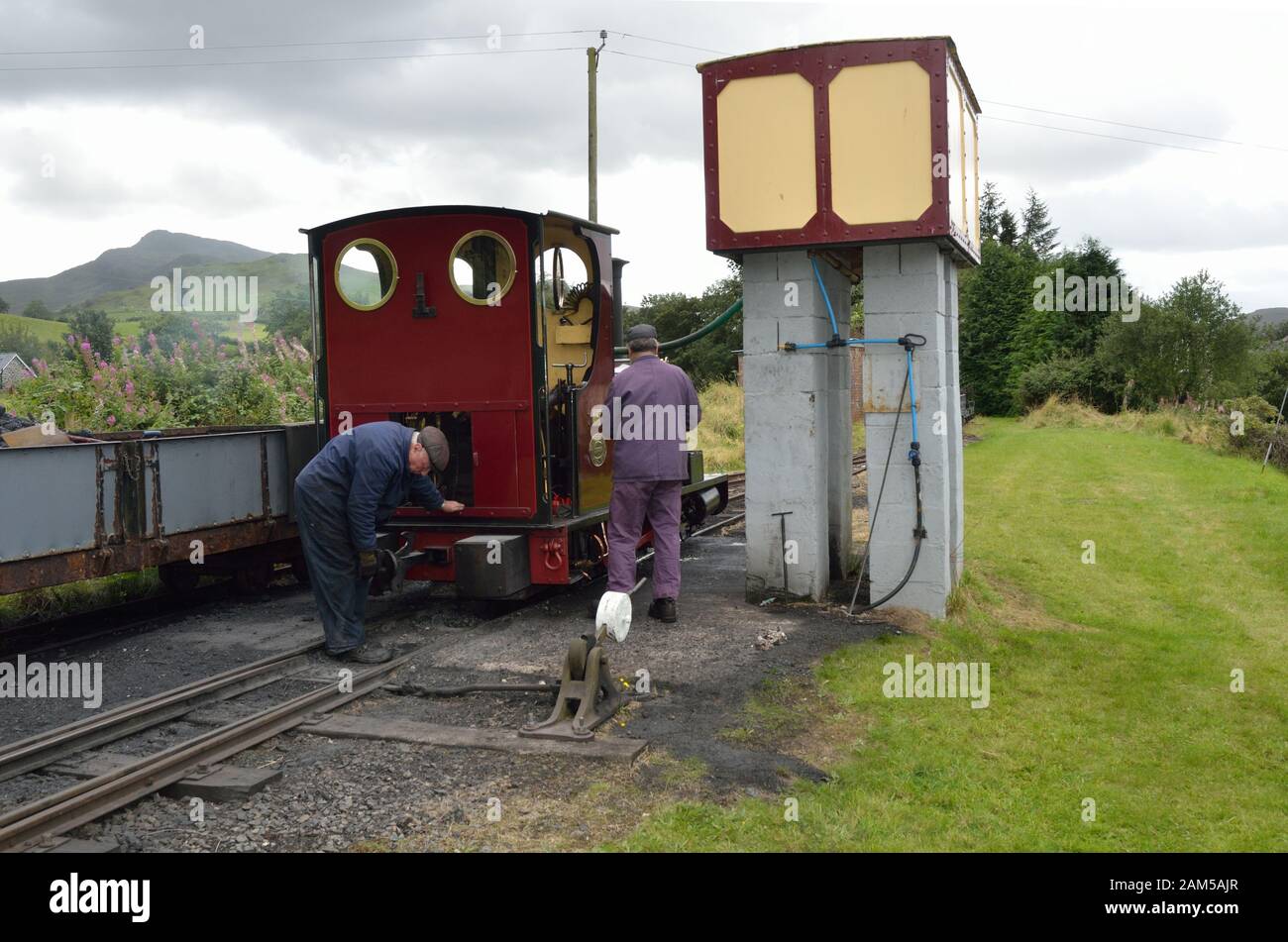 Maid Marian ; Steam Engine ; Bala Lake Railway Wales ; Royaume-Uni ; Europe ; Llyn Tegid ; Petit Chemin De Fer ; Guage Étroit ; Rheilffordd Llyn Tegid ; Banque D'Images