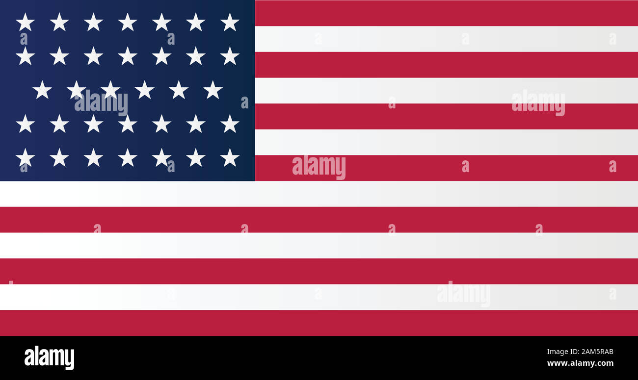 D'un côté l'Union civil war stars and stripes flag Illustration de Vecteur