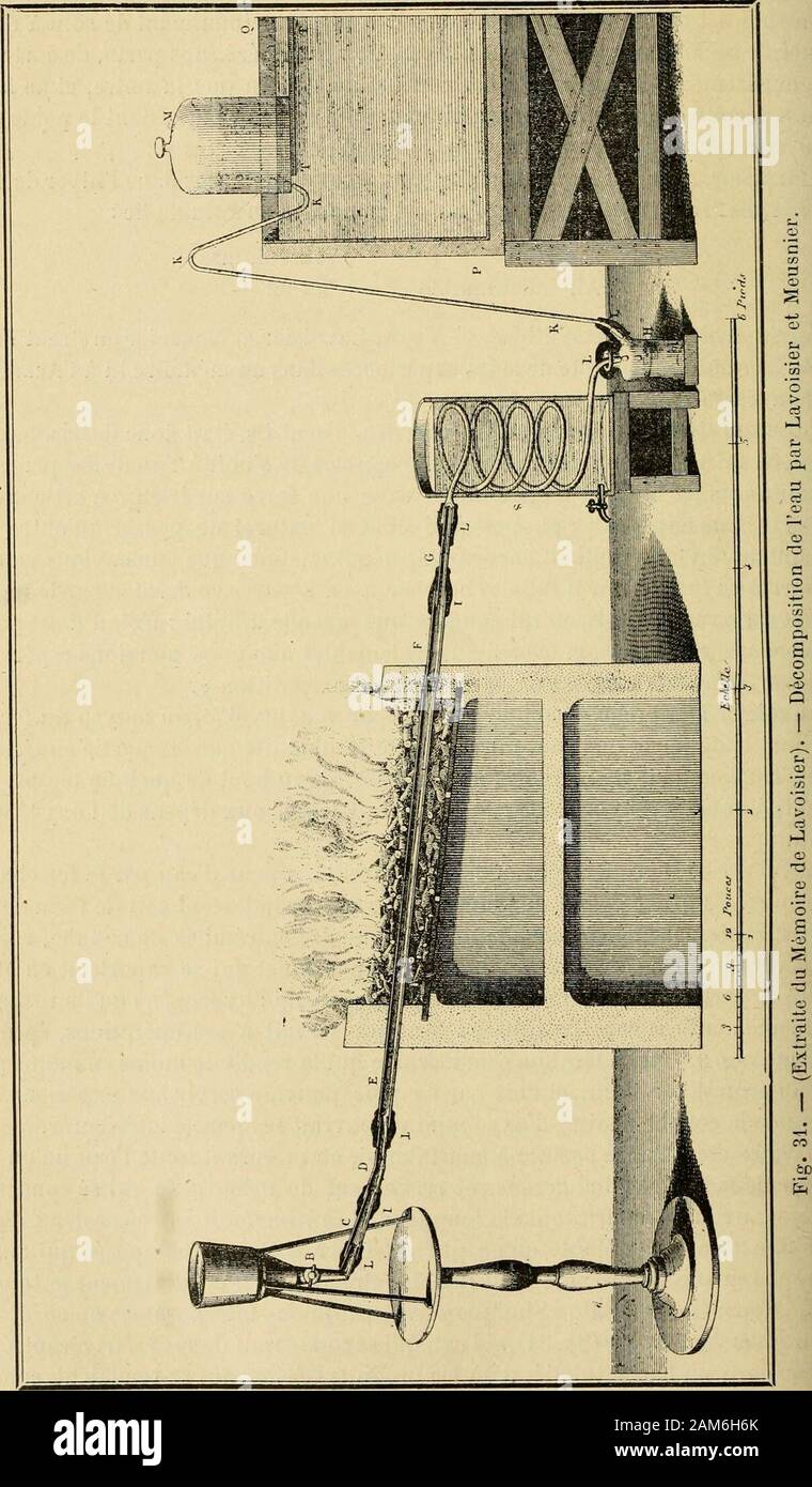 Histoire De La Chimie Ur La Cuve à Eau Le Tube En Fer Qui Servait à