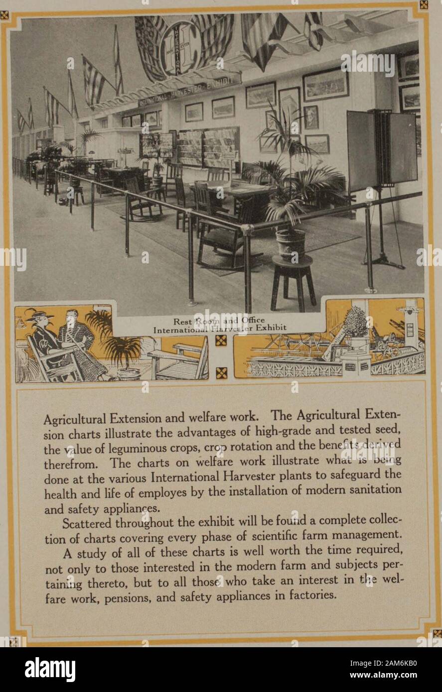 / Panama-California Panama-Pacific / Souvenirs / 1915 . Une Écrémeuse afficher les pièces en verre et l'éclairage électrique, de sorte que tous les travailleurs mechanismsmay être vu l'exercice de leurs fonctions respectives de même qu'ils ne re l'exploitation réelle. Le côté ouest de l'annexe de l'exposition est un oveito donnée reste public-prix, ce qui est maintenu pour le confort et la commodité des visiteurs de l'International Harvester la pièce. À droite de ce repos-prix est un espace consacré au département de vulgarisation agricole, et à la gauche de la salle consacrée à l'aide sociale à l'emploi ces deux s'écarter Banque D'Images