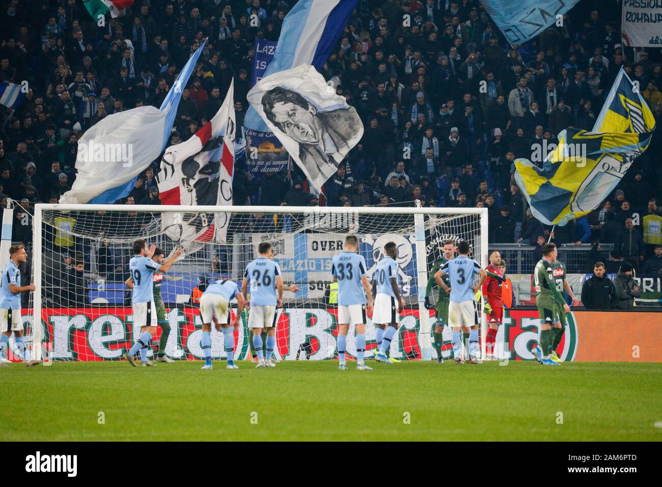 Rome, Latium, Italie. 11Th Jan, 2020. Au cours de la Serie A italienne football match SS Lazio vs SSC Napoli le 11 janvier 2020 au Stade olympique de Rome.En photo : Crédit : Fabio Sasso/ZUMA/Alamy Fil Live News Banque D'Images