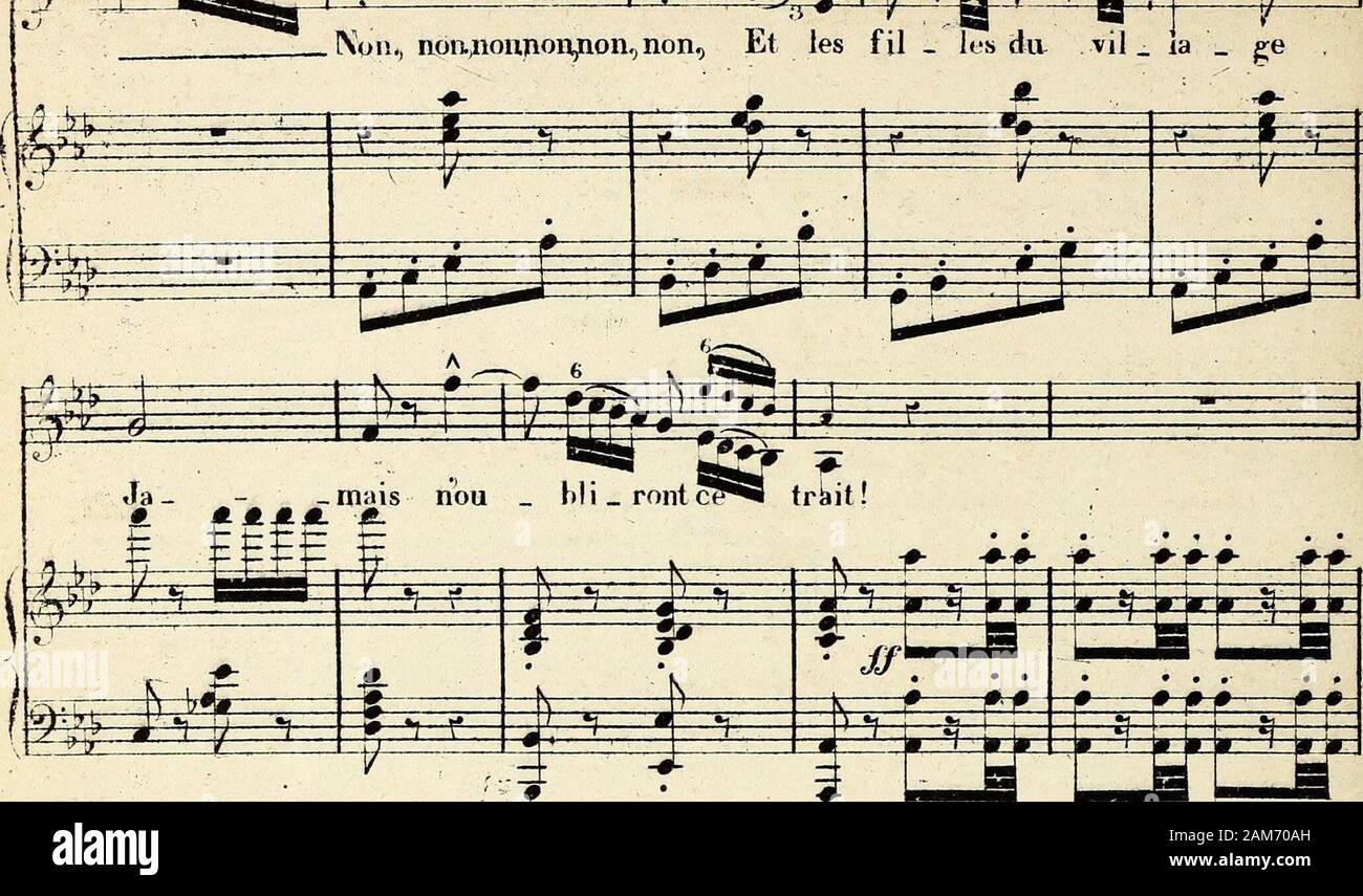 Les Huguenots : opéra en cinq actes . -Jy fc3E^3SF ; t5te3i Jt g±-j*3o ^Eg-LL-^^iii y--M*-^ W-te _ ga ge, ff, Non rien ap.prisde téléphone Par la voix du jeu ne __ pa£,e. Ah ! Severnãƒ^ fciÊ * : ^^^ cr~ï~ =F-- ^f -j ? R É M : F £ËÈ * * Si un ^^- S11^^^-^ *# # ? •-F - N° HHFjF irVirr-h VlS .r *> ;* "* HÉÎÏàx^^^^^ r F" nonjionnonjxon, Non, non, et les fil _ les div vil. _ frfrlrAs la ge I. dolce e leggiero jp J ?> ; |t'ais ne ri-ons que sous ca _^^ pe, c^3^^ ; Chi er g Chut ! Quel bon . tournée ! Mais ne ri-ons que sous ca _pe, cest ^ ?* É Un " 8 v-À- •O ar- bc *7 dolçë ^ =* e leggiero. / / Ah ! Quel bon tour ! Mais mentir Banque D'Images