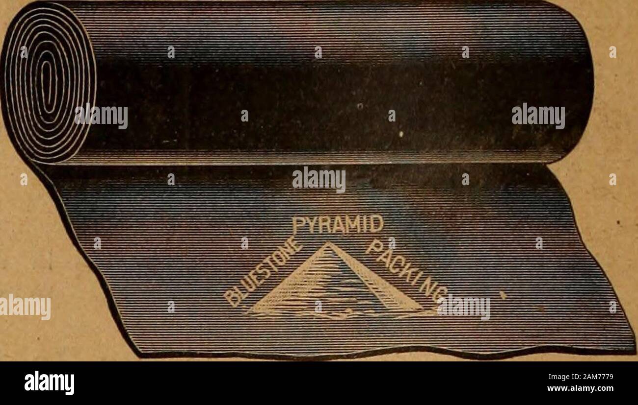 Janvier-juin 1897 merchandising matériel . Je l'E. B. Eddy Co.,Ltd j'^ Hull Montréal Toronto 3 y&Lt ; Est. 1863 Inc. 1895 Fichier Black Diamond Works G. & H. Barnet 12 Philadelphie société ^^^^AwardedBy une Médailles** jurés au ExpositionsSpecial Mfedal Prix International de l'or à Atlanta, 1895 ^ »*" avez-vous essayé ? Marque de la pyramide. Haute pression PIERRE BLEUE POUR STEAMHOT d'emballage ou de l'eau froide et l'air. Tout aussi bien pour tous les packs. Il n'y a pas de bordereau de fait qui va durer aussi longtemps ou bien withstandas l'action de la chaleur sous forme de vapeur. Rouleaux stock environ 36 pouces de large et 1/32, 1/16, 3/32, ou 1/8 in. d'épaisseur. S Banque D'Images