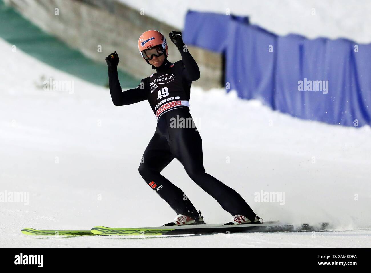 11 Janvier 2020; Predazzo, Val Di Fiemme, Trente, Italie; Coupe Du Monde De La Fédération Internationale De Ski, Fis Ski Jumping Val Di Fiemme, Karl Geiger (Ger) - Usage Éditorial Banque D'Images