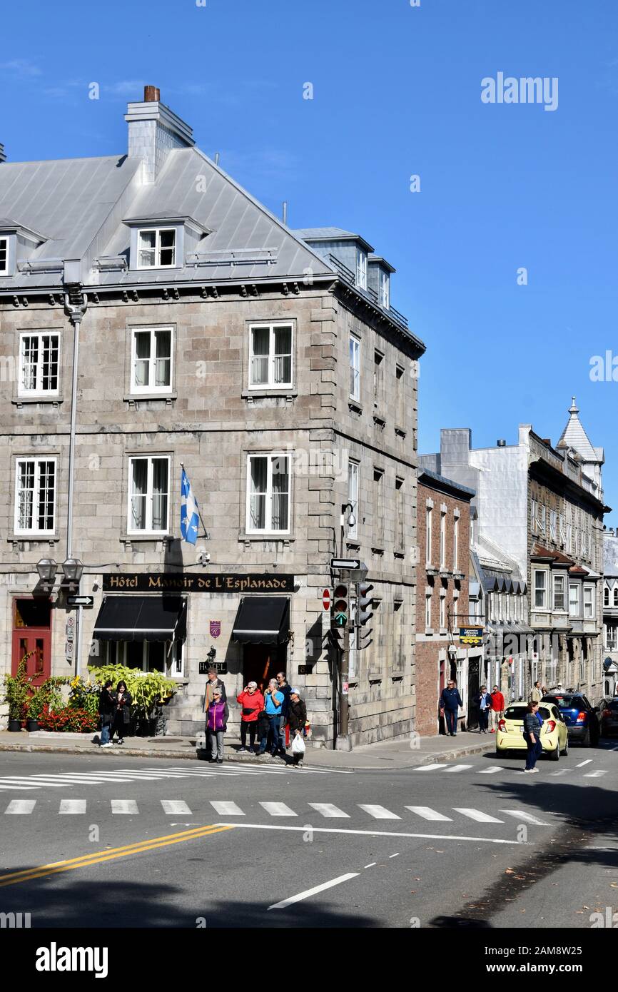 Dans Les Rues Du Vieux-Québec, Canada Banque D'Images