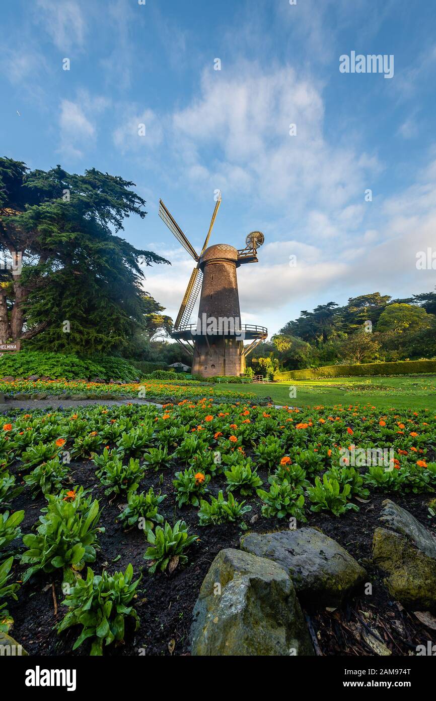 Moulin Hollandais Du Golden Gate Park Banque D'Images