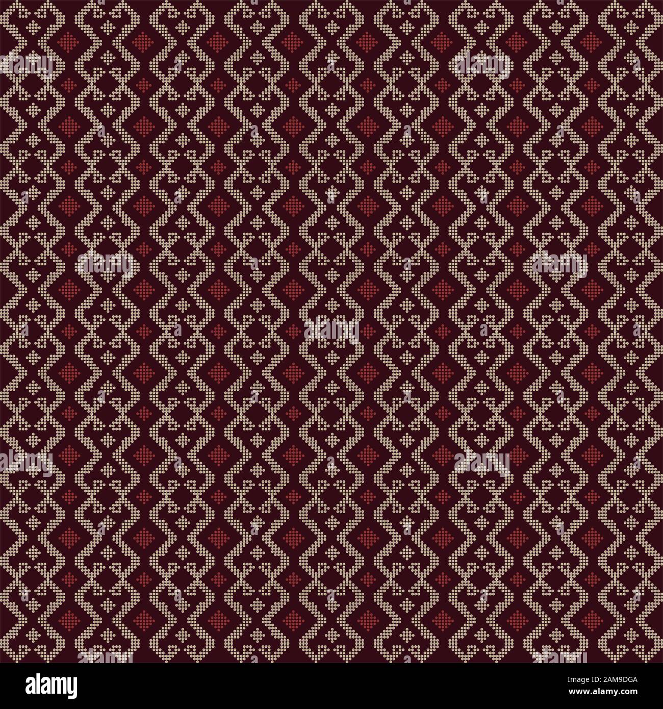 Magnifique motif en tissu Batak Ulos avec motif vertical. Tissu traditionnel à motif sans couture. Illustration de Vecteur