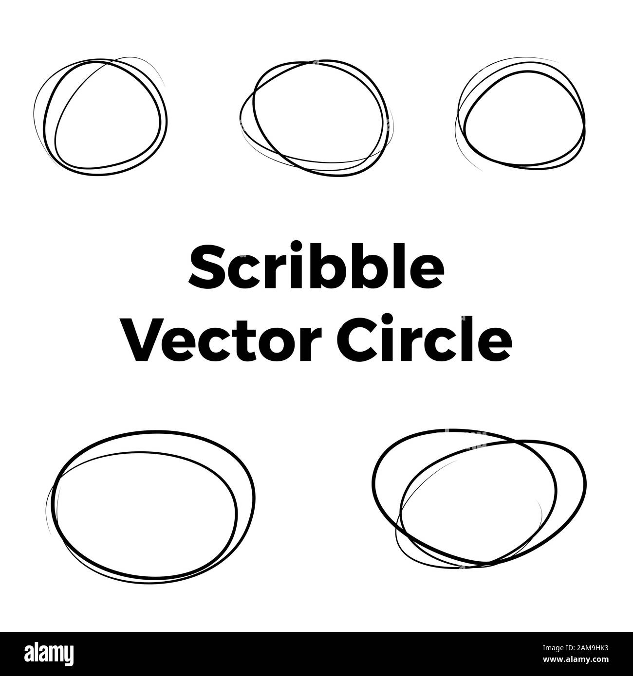 Les cercles concentriques, élément circulaire irrégulier avec scribble aléatoire, se sentent peu précis. Résumé de l'élément géométrique Banque D'Images