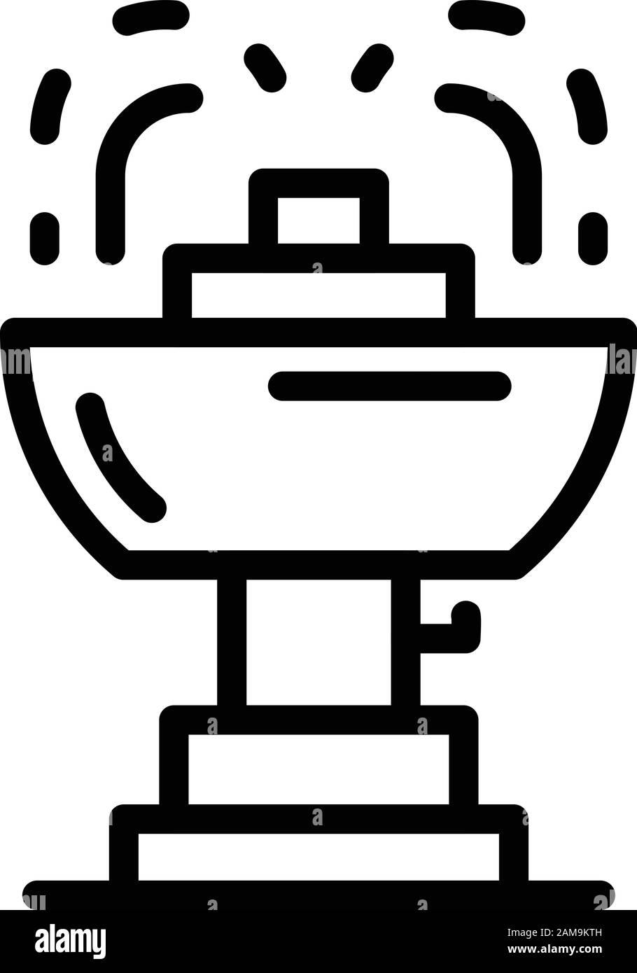 Icône représentant une fontaine à boire dans la ville, style contour Illustration de Vecteur