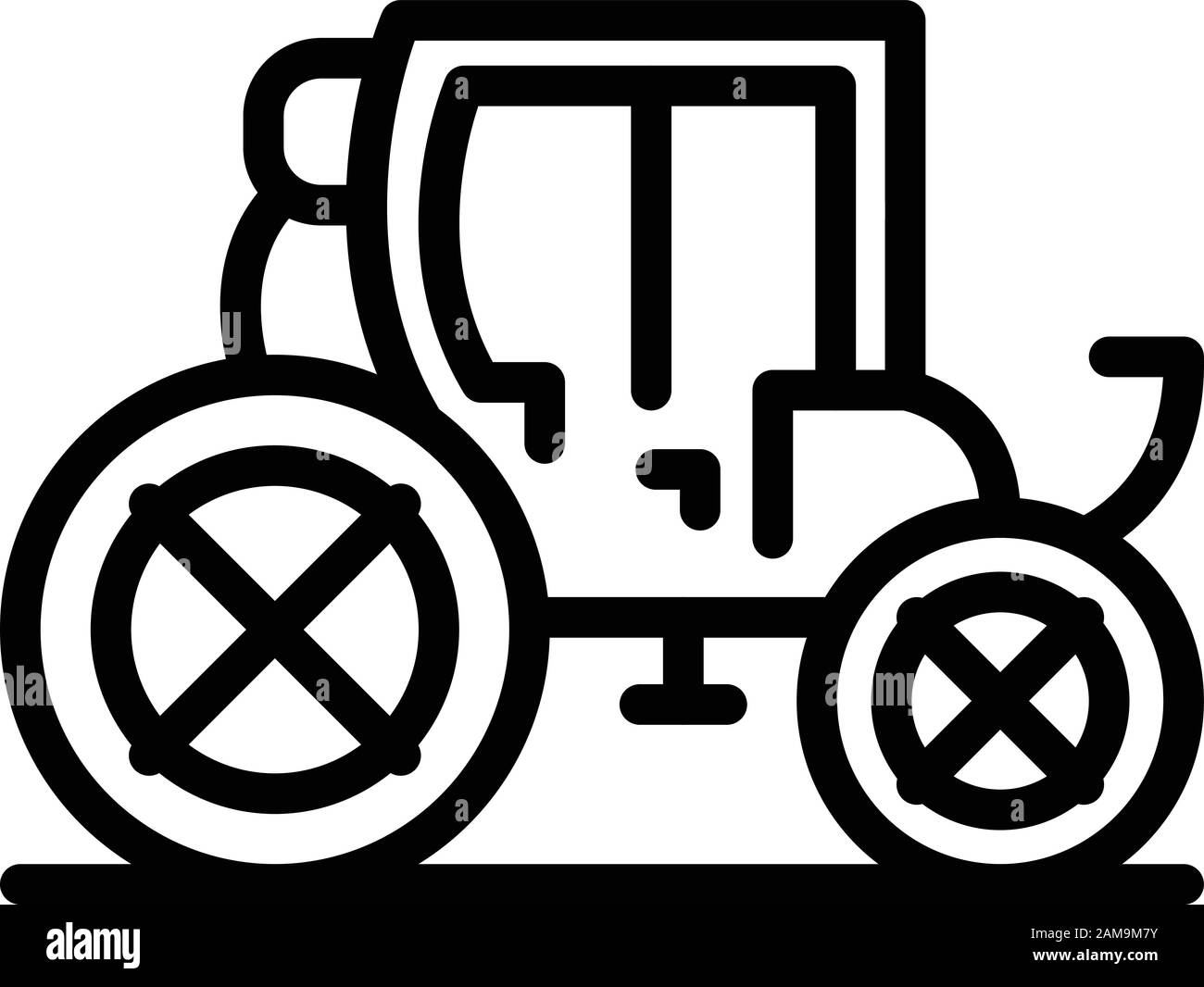 Icône de transport du chariot, style de contour Illustration de Vecteur