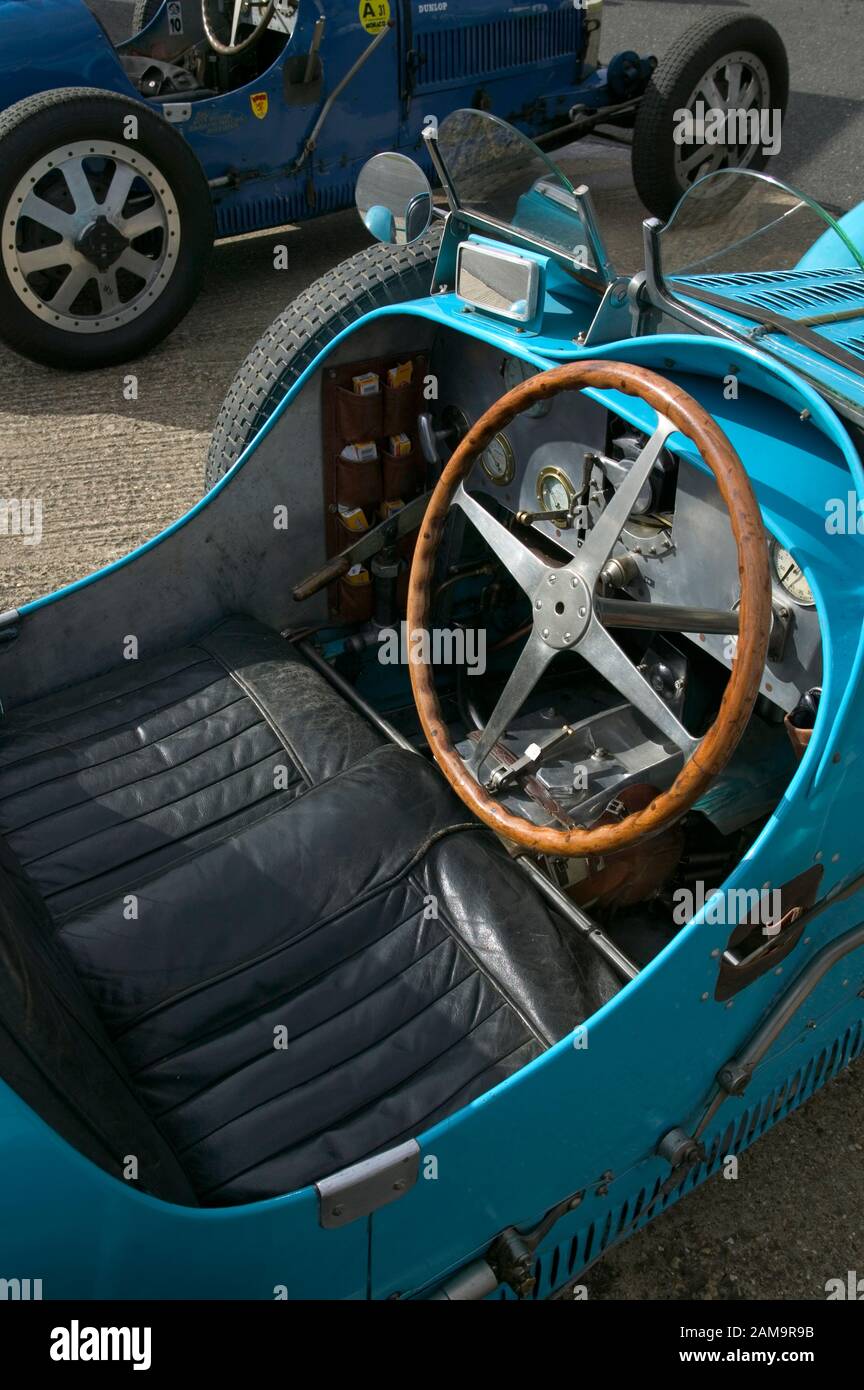 Bugatti Type 35 et Type 51 voitures de course anciennes Banque D'Images