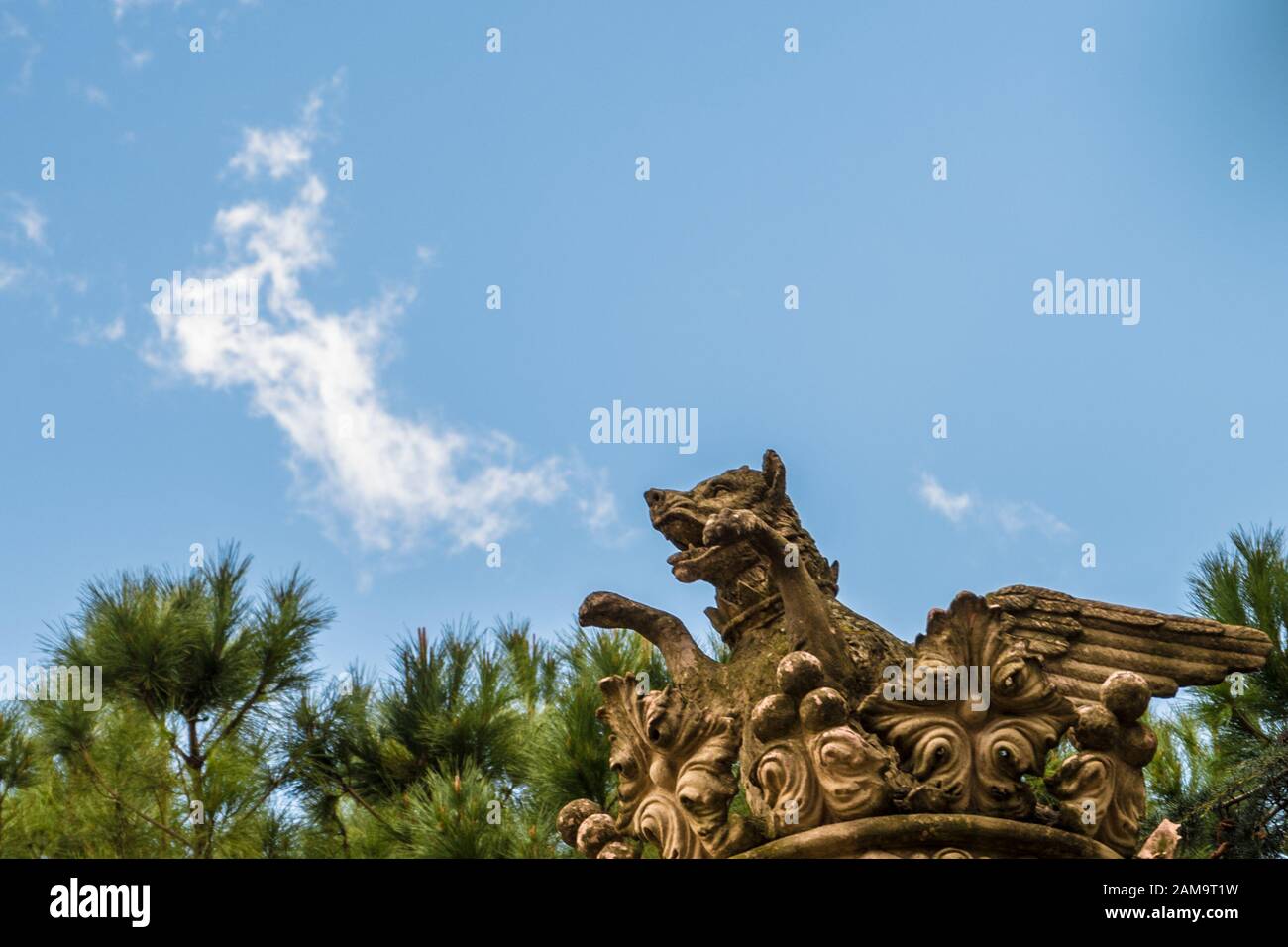 Sculptures hurlant au ciel Banque D'Images