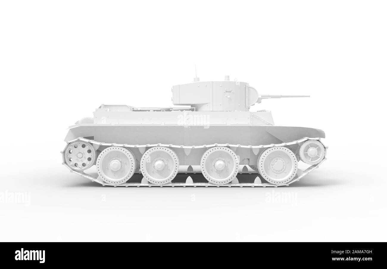 rendu tridimensionnel d'un réservoir de modèle blanc isolé dans un fond de studio blanc Banque D'Images