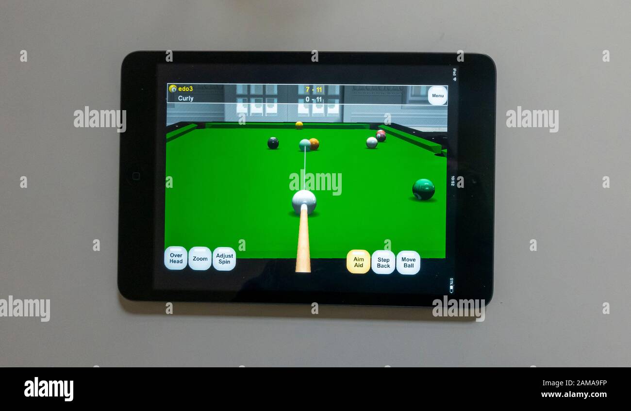 Bassin virtuel affiché sur un Apple iPad Mini Banque D'Images