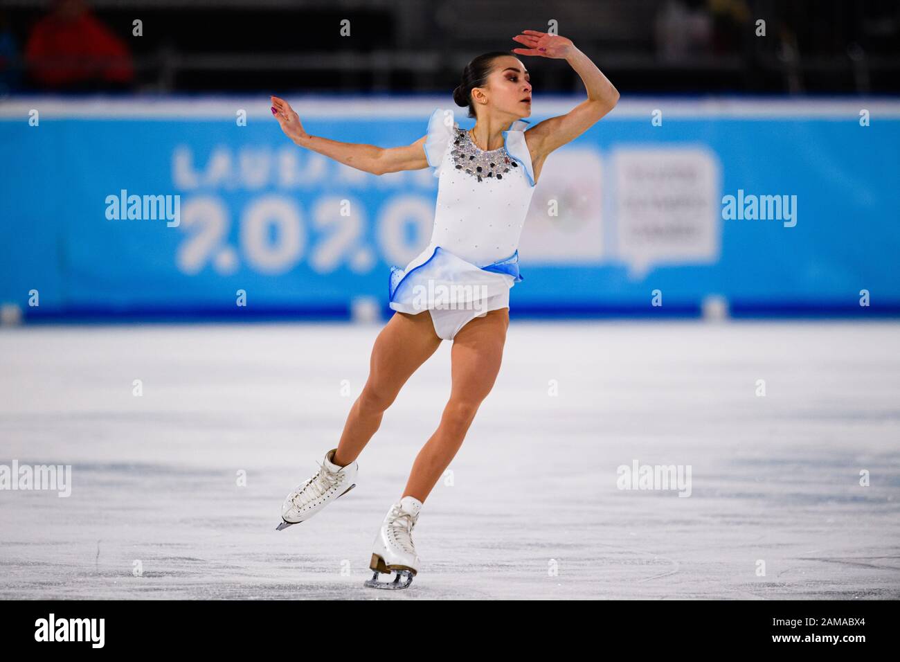 LAUSANNE, SUISSE. 12 janvier 2020. PANFILOVA Apollinariia / RYLOV Dmitry (RUS) participer au patinage en couple - Patinage gratuit lors des Jeux Olympiques de la Jeunesse de Lausanne 2020 à la patinoire de Lausanne le dimanche 12 janvier 2020. LAUSANNE, SUISSE. Crédit: Taka G Wu/Alay Live News Banque D'Images