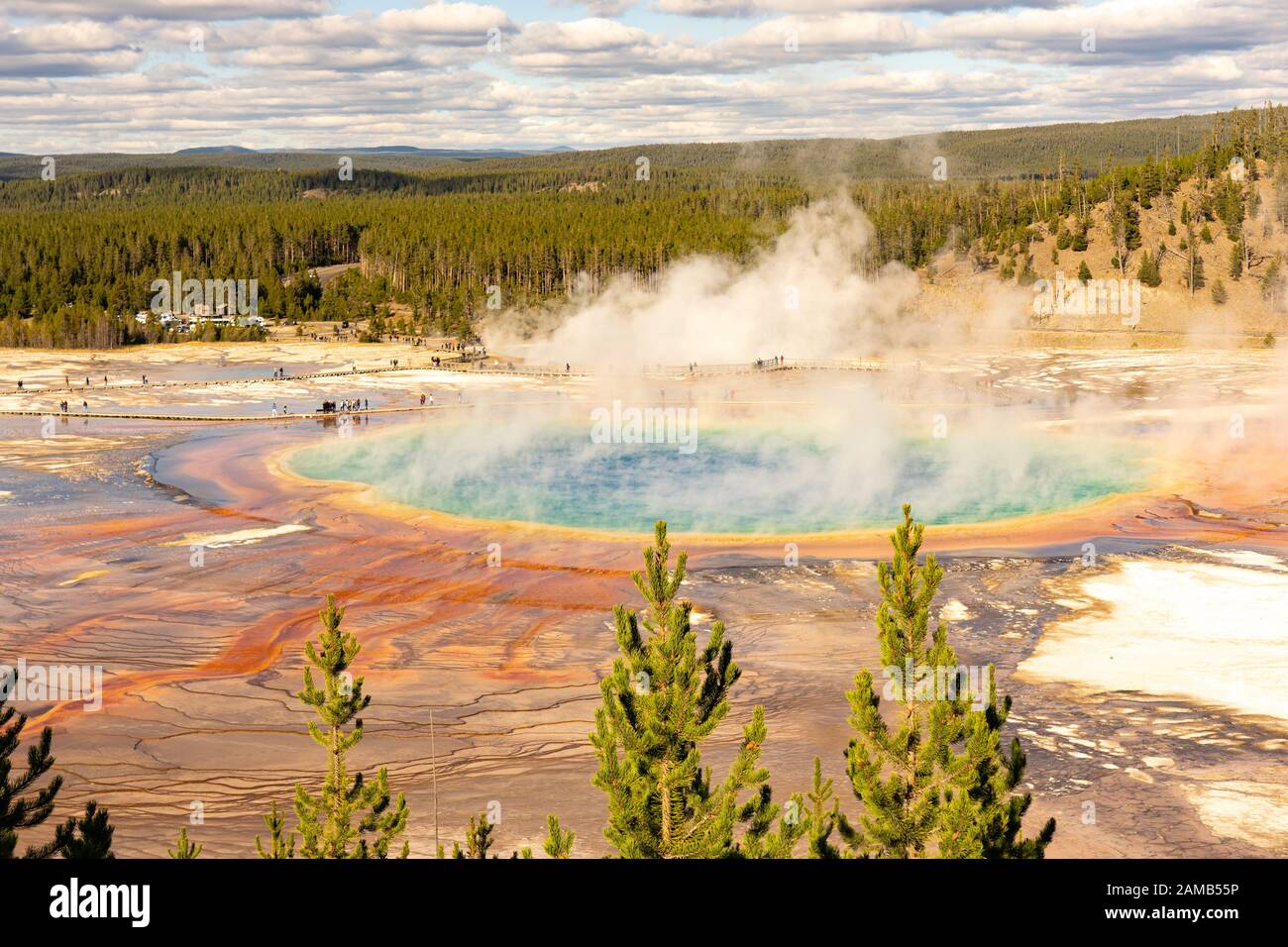 Grand Prismatic Spring Yellowstone im Nationalpark Banque D'Images