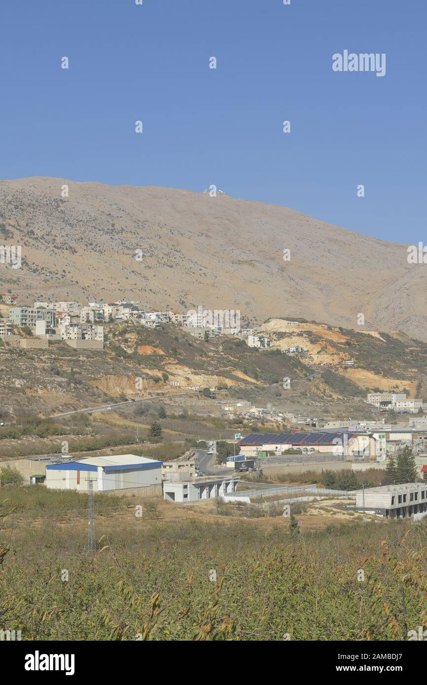 Majdal Shams Am Mount Hermon, Golanhöhen, Israël Banque D'Images